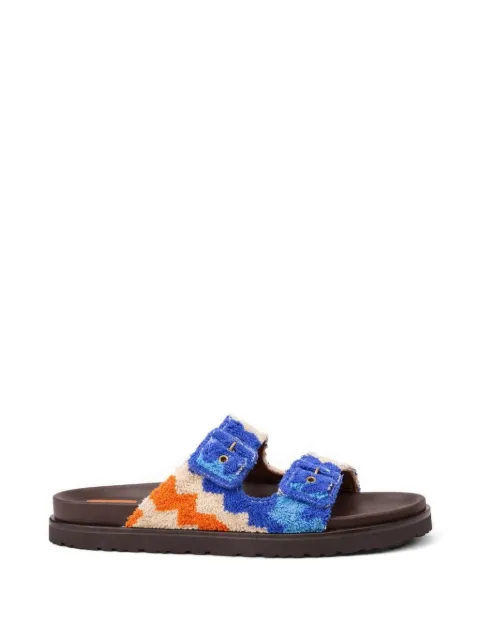 Missoni zigzag pattern buckle-fastening sandals Blue MWF203008