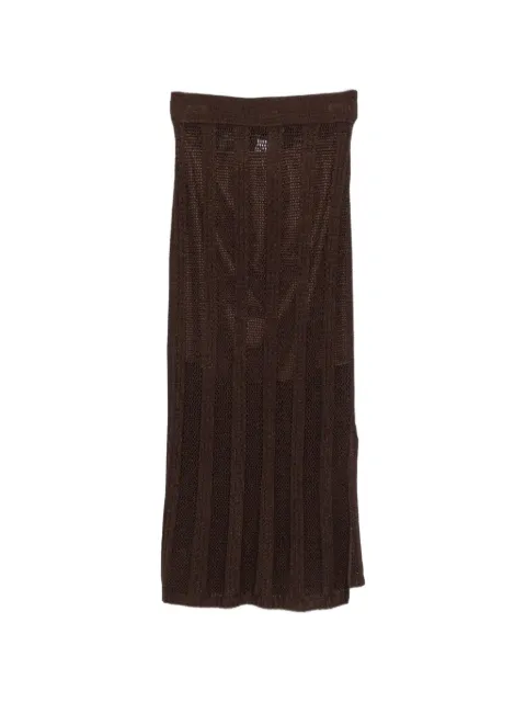 Pennyblack ribbed-knit crochet skirt Brown 2611301013270002