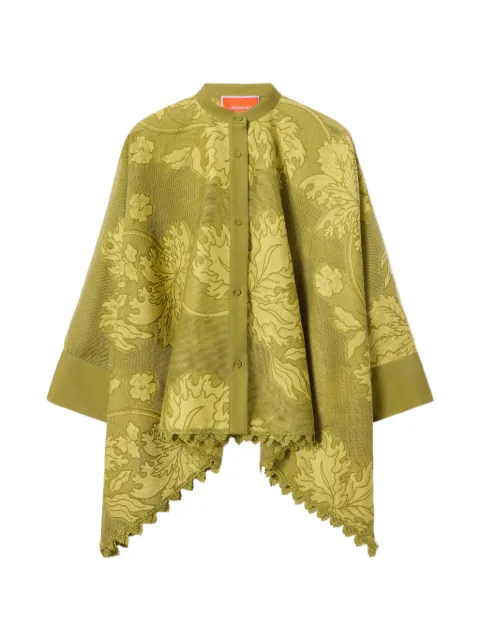 La DoubleJ lace foulard shirt Green SHI0167JCQ140SWA02GR02