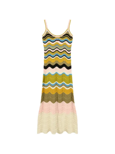 La DoubleJ chevron-knit sundress Neutrals DRE0916KNI158VA499PI01