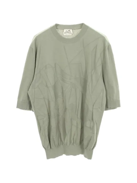 Hermès Pre-Owned 2010s Selles en Fragments sweater Grey 1060523