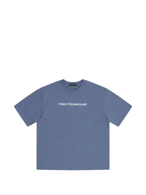 GOSHA RUBCHINSKIY logo-print T-shirt Blue TSH0802BLUE