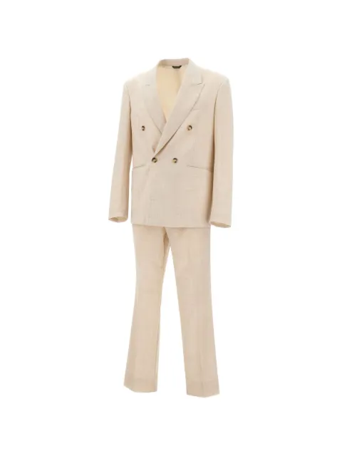 Ungaro double-breasted peak-lapel suit Neutrals U5062A541812