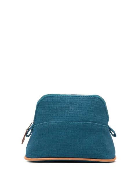 Hermès Pre-Owned 2020-2026 Mini Mini Canvas Bolide Case pouch Blue 8C4OY97CV69XL47J