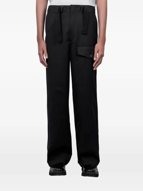 Auralee buckled cargo pants Black A26SP02CH