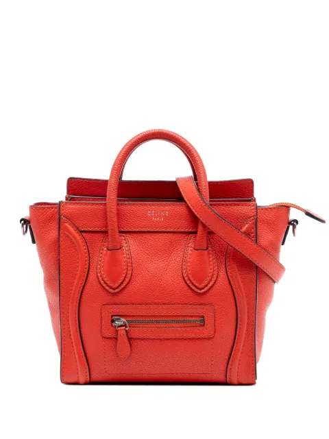 Celine Pre-Owned 2012 Nano Leather Luggage Tote satchel Orange YMCZG9UJV8T56PMY