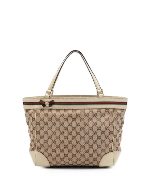 Gucci Pre-Owned 2016-2026 GG Canvas Web Mayfair tote bag Neutrals 6YYKO4BJ44YYGERW