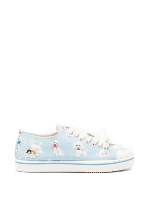 Fiorucci poodle-print cotton sneakers Blue W26SSASH004CO03BL02