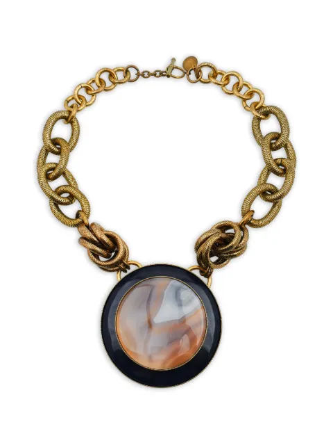 Anton Heunis agate-pendant chunky-chain necklace Gold 72705