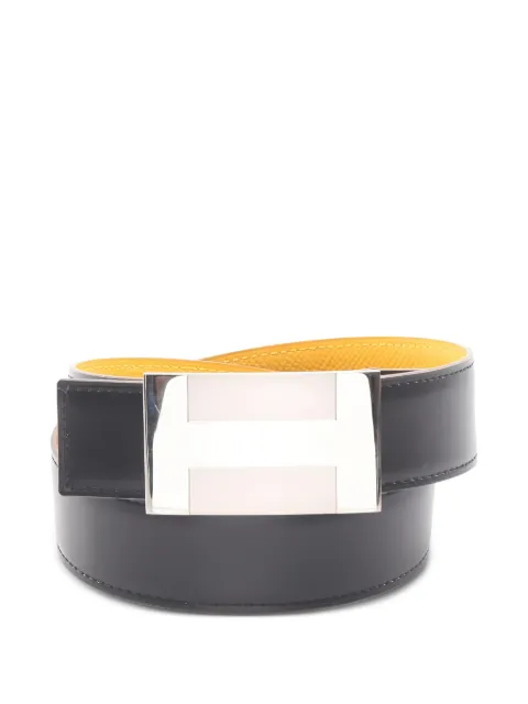 Hermès Pre-Owned 1997 H Plate reversible belt Black 1062317AINSQUARE
