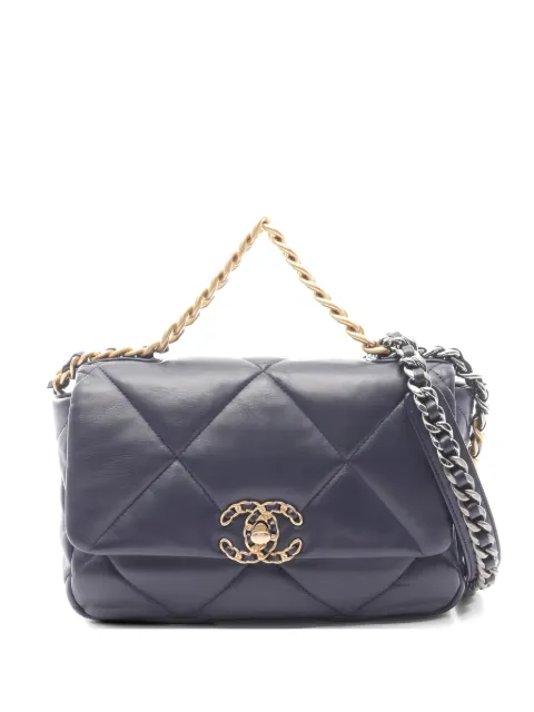 CHANEL Pre-Owned 2021-2022 19 Dizeneuf shoulder bag Blue 106586231344930