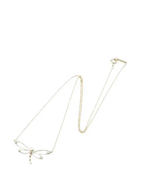 Tiffany & Co. Pre-Owned 2010s dragonfly-pendant diamond necklace Gold 1063951