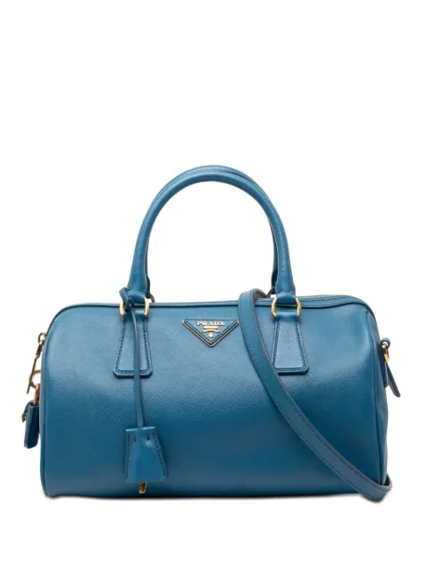 Prada Pre-Owned 2013-2026 Saffiano Lux Boston Bag satchel Blue KDXAQ8IL9N6WBEKE