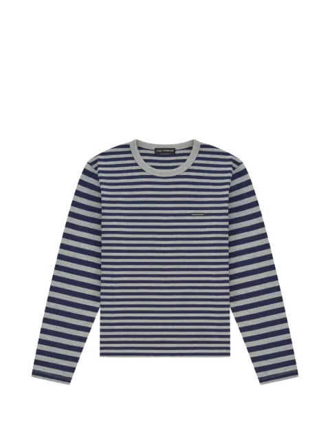 GOSHA RUBCHINSKIY striped long-sleeve T-shirt Blue LS0104GREYNAVY