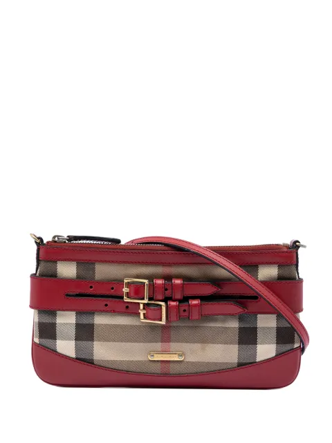 Burberry Pre-Owned 2000-2017 House Check Canvas Bridle Langford crossbody bag Red BDBG3EQRQW5RWTSS