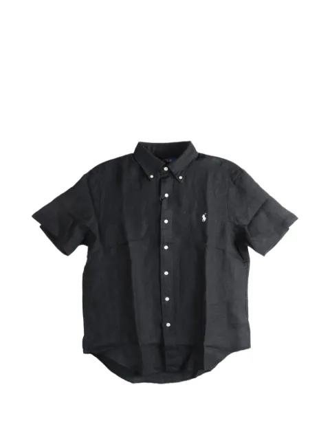Polo Ralph Lauren logo-embroidered button-down shirt Black 710966293015