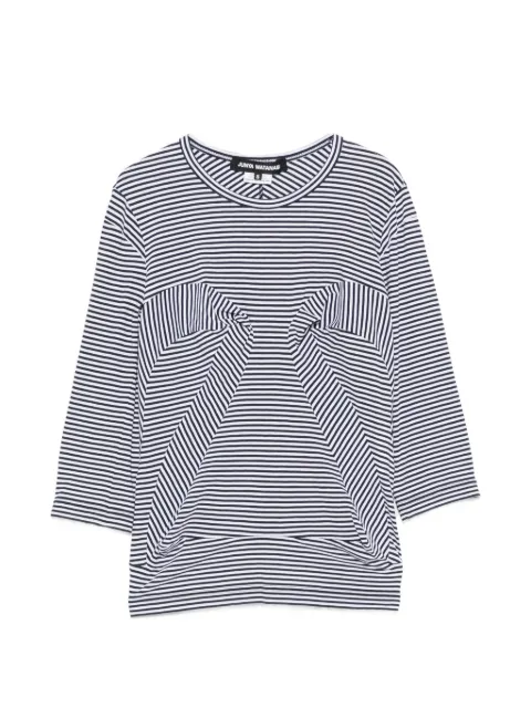 Junya Watanabe striped panelled T-shirt Blue JQT028