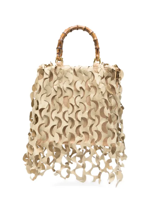 la milanesa medium Oceano bamboo-handle tote bag Neutrals OCEME