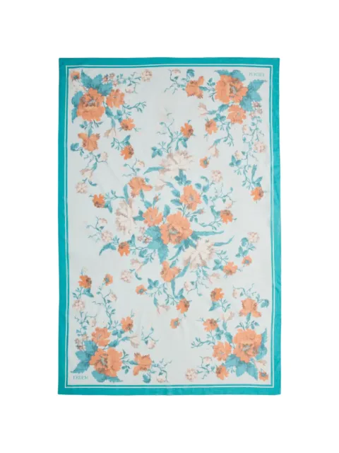 ERDEM floral-print cotton pareo Blue VC26AC350634015B