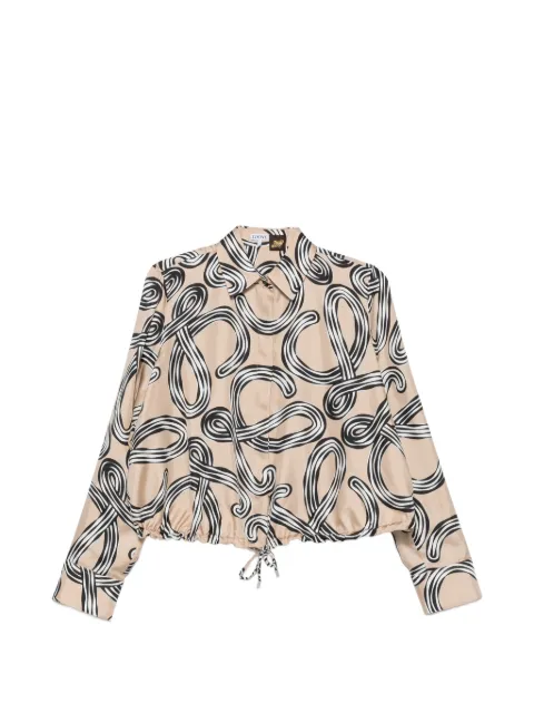 LOEWE Anagram-print relaxed shirt Neutrals S616Y05X73