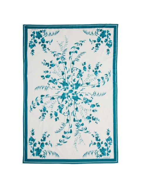 ERDEM botanical-print cotton-voile pareo White VC26AC350634015A