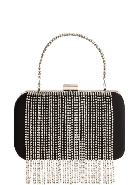Gemy Maalouf crystal-fringe clutch bag Black GMPF247353BG