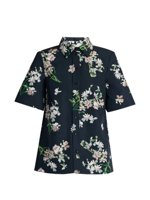 ERDEM floral-print cotton shirt Blue PF26T8752154001