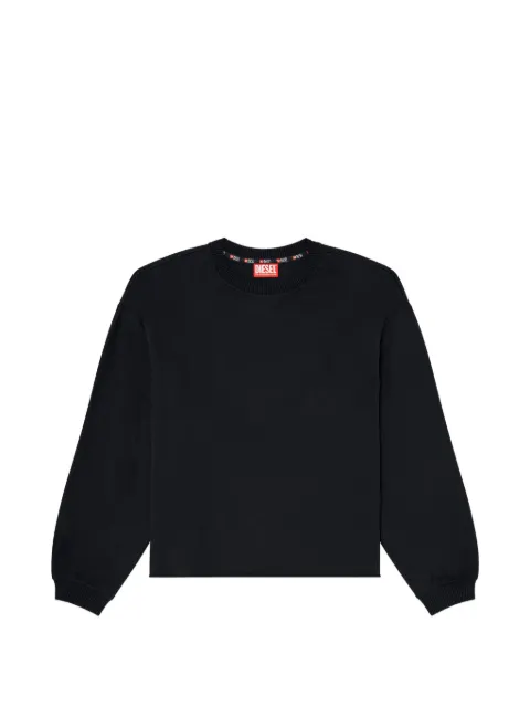 Diesel Peached raw-hem cotton sweatshirt Black A227930SIBH