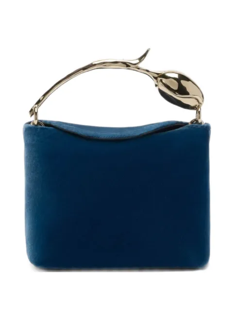 ERDEM micro Bloom velvet mini bag Blue AW26B750434029