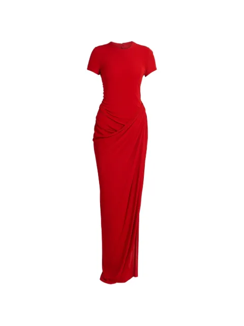 ERDEM ruched short-sleeve dress Red PF26JRD1250176002