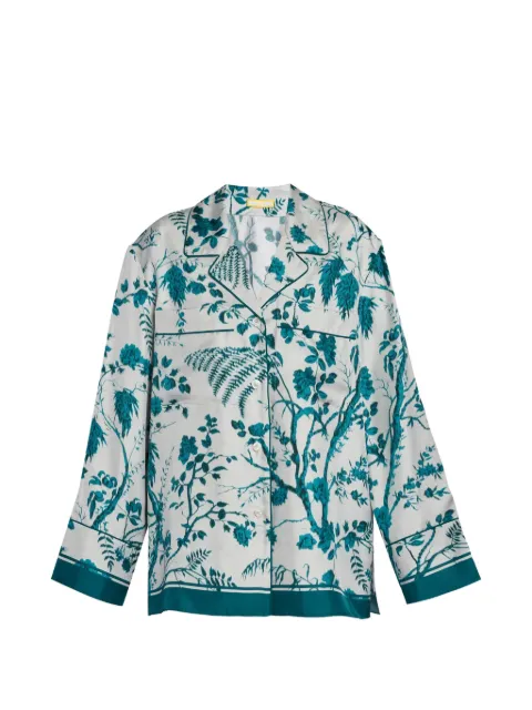 ERDEM botanical-print pajama shirt White VC26T2851924006