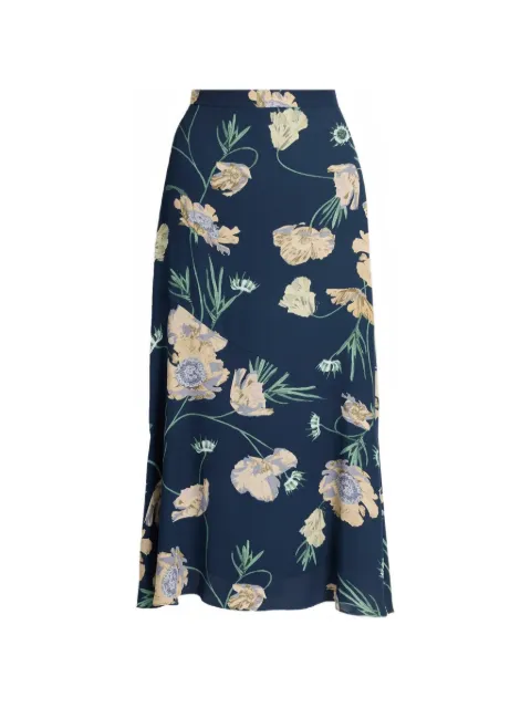 ERDEM floral-print A-line midi skirt Blue PF26S17P52344001