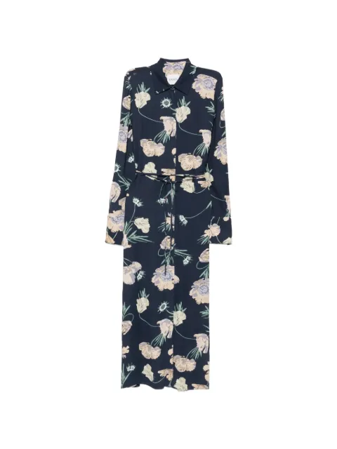 ERDEM floral-print midi dress Blue PF26D5952344001
