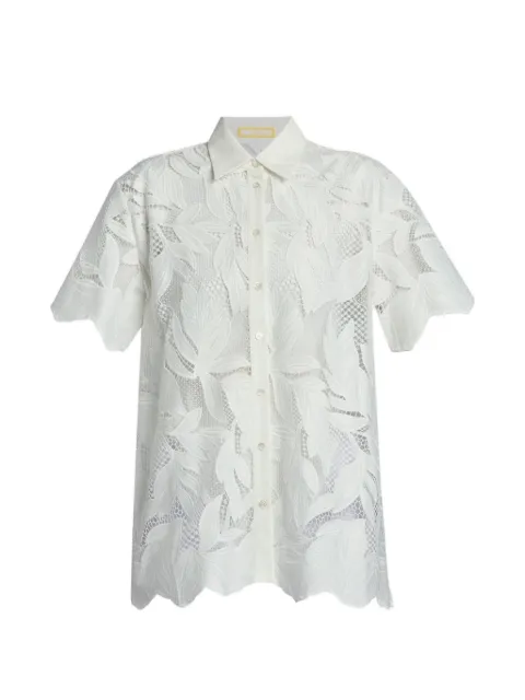 ERDEM cutwork leaf-embroidered shirt White VC26T2057139002