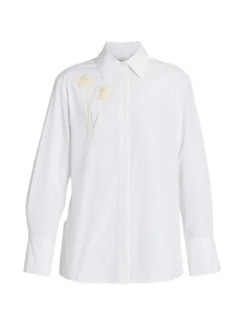 ERDEM embroidered long-sleeve shirt White PF26T90540039000