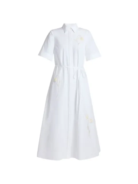 ERDEM embroidered cotton-poplin shirt dress White PF26D6140039000