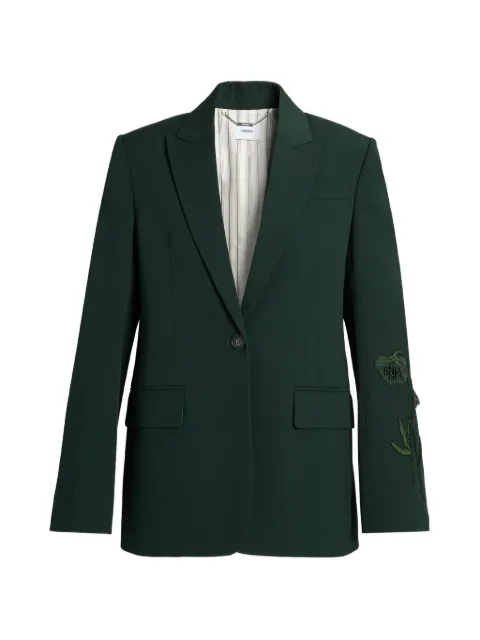 ERDEM embroidered single-breasted blazer Green PF26J2970303023