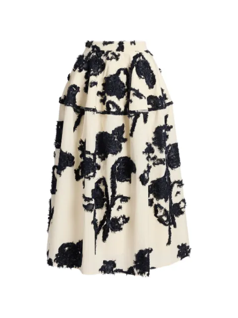 ERDEM fil coupé poplin skirt Neutrals PF26S3652558023
