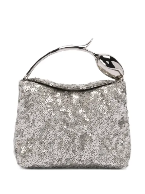ERDEM micro Bloom sequin-embellished mini bag Silver AW26B715038001