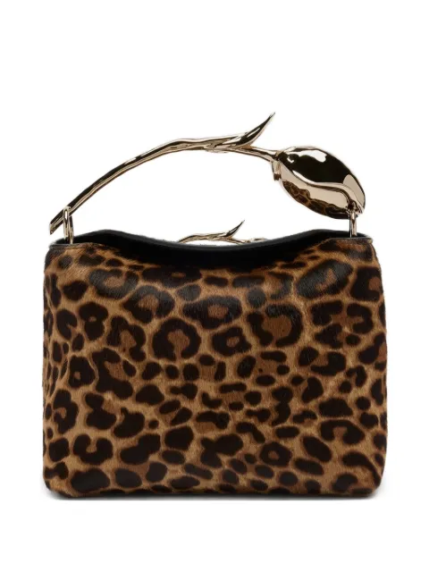 ERDEM mini Bloom leopard-print tote bag Brown PF26B110168021