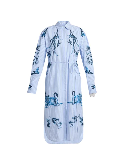 ERDEM Tattoo Toile De Jouy stripe shirt dress Blue PF26D8152214020