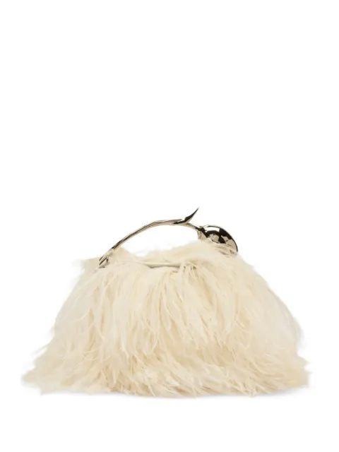 ERDEM mini Bloom feather-embellished tote bag Neutrals AW26B115079002