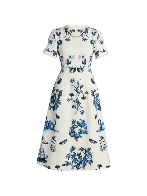 ERDEM Tattoo Toile de Jouy dress White PF26D28152444020