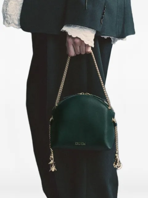 ERDEM Flora Evening leather tote bag Green PF26B910083025
