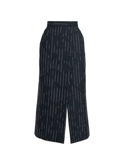 ERDEM pinstripe-pattern pencil skirt Blue PF26S6170324012