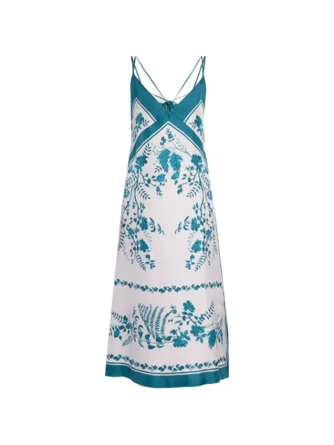 ERDEM floral-print silk-twill dress White VC26D23051974006