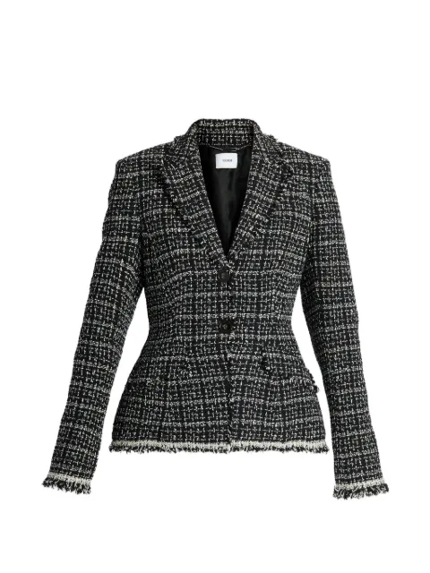ERDEM tweed single-breasted blazer Black PF26J952224025