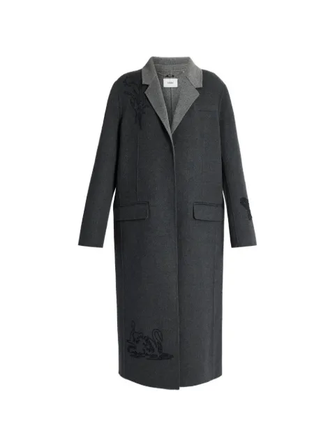 ERDEM embroidered coat Grey PF26C680151008
