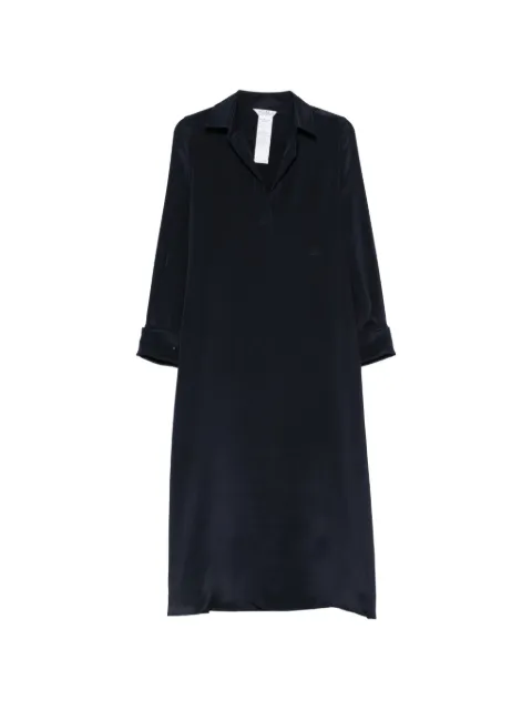 Max Mara silk slit-sleeve midi dress Blue 2621226081600