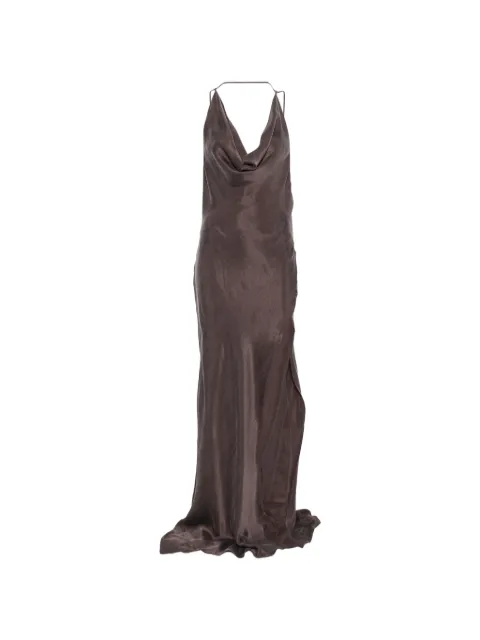THE ANDAMANE cowl-neck backless maxi dress Brown T200157ATNV147